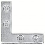 Corner Brace: Steel, 1/16 in Ht, 1 1/2 in Lg