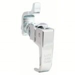 Door Latch: Steel, Compression Latch, 1 9/16 in Dp, 1 1/4 in Ht, 2 1/4 in Wd, Nonlocking