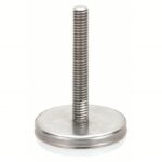 S & W Male-End Leveling Mount: Fixed Stud, 1/4"-20 Thread Size, 1.2 in, 250 lb Capacity