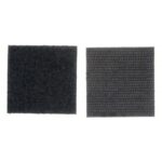 VELCRO BRAND Hook-and-Loop Fastener: Square, 2 in Overall Wd, 2 in Overall Lg, Hook-and-Loop, Black