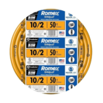 Southwire Romex Brand Simpull Solid Indoor 10/2 W/G NMB Cable 50ft coil