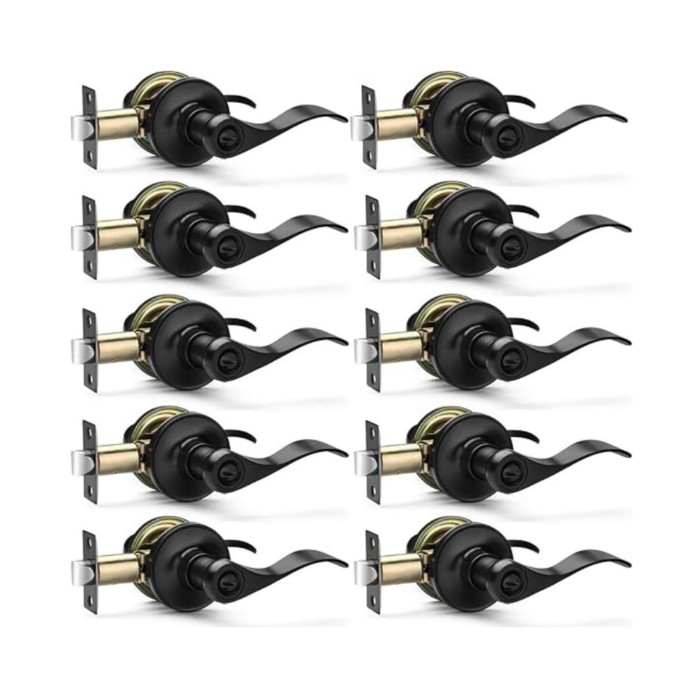 Untitled-design-2025-04-21T004649.175.png 10 Pack Matte Black Door Handles Privacy Door Levers - Image 1