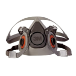 3M Half Facepiece Reusable Respirator 6300, NIOSH, Four-Point Harness